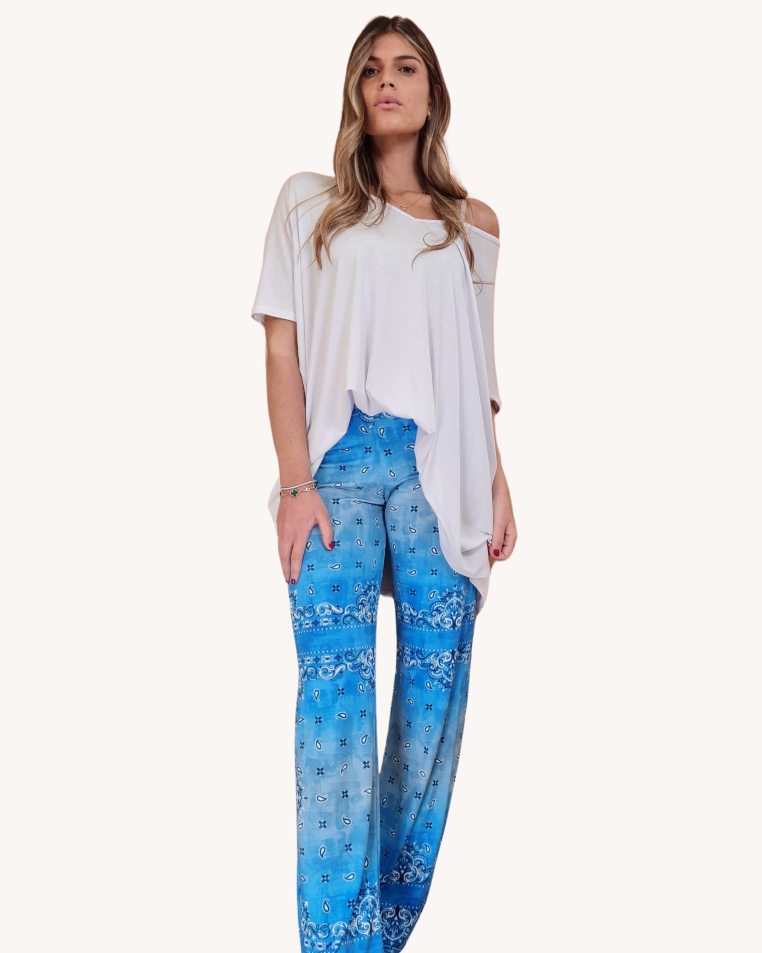 Pantalon Cashemire Bleu